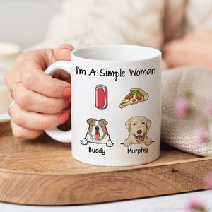 Gift Combo I'm A Simple Woman, Personalized Shirt And Mug, Gifts For Dog Lovers, Birthday Gift