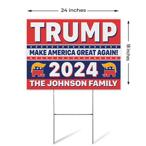 Trump Take America Back, Personalized Yard Sign, Trump Sign, Election 2024