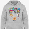 Peace Love Dogs Pattern, Personalized Shirt, Gifts for Dog Lovers