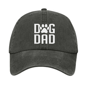 Dog Dad Hat, Printed Vintage Cotton Washed Cap, Gifts For Dog Dad, Father's Day Gift