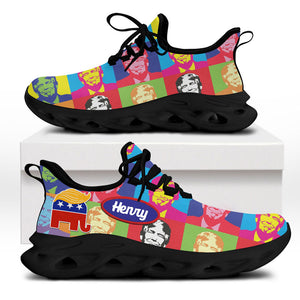 Retro Trump Republican Logo MaxSoul Shoes, Personalized Trump Sneakers, Trump Shoes, Election 2024