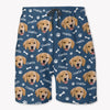Dog Bone Pattern, Personalized Beach Shorts, Gift For Dog Lovers, Custom Photo
