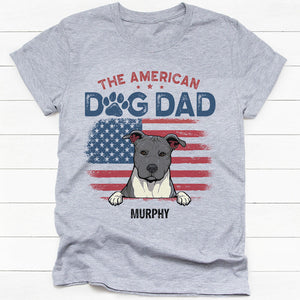 The American Dog Dad Dog Mom, Personalized Shirt, Gift for Dog Lovers, Custom Photo