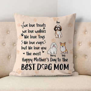 I Love Treats I Love Walkies, Personalized Pillow, Custom Gifts For Dog Lovers