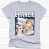 Moon Background Light Tee, Personalized Shirt, Gift For Pet Lovers, Custom Photo
