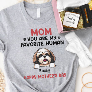 Gift Box You Are My Favorite Human, Personalized Shirt And Scented Candle, Gift For Dog Lovers, Mother's Day Gift