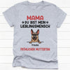 Du Bist Mein Lieblingsmensch , Personalisiertes Shirt für Hundeliebhaber, Personalisierte Geschenke, Schöne Muttertagsgeschenke, German Personalized Shirt Gifts For Dog Lovers