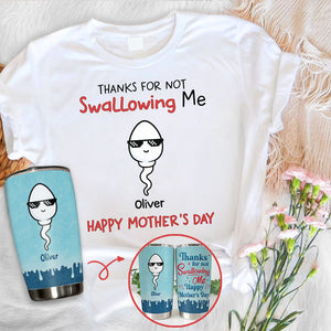 Mother's Day Gift Combo Swallowing Us, Personalized Shirt And Tumbler, Gift For Mom
