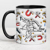 Happy Father's Day 2026 Dad Fist Bump Wrap Mug, Personalized 3D Inflated Effect Mug, Father's Day Gift