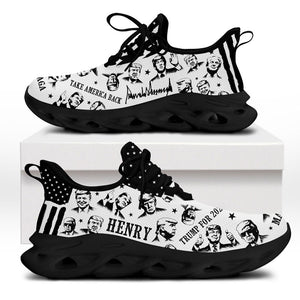 Custom Trump Silhouette MaxSoul Shoes, Personalized Trump Sneakers, Trump Shoes, Election 2024