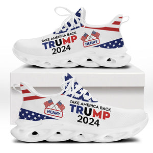 Trump Take America Back MaxSoul Shoes, Personalized Trump Sneakers, Trump Shoes, Election 2024