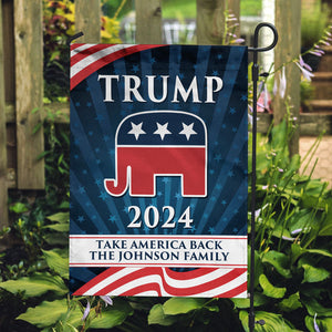Take America Back Trump 2024, Personalized House Flag, Gift For Trump Fans, Election 2024