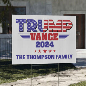 Trump Vance American Flag 2024, Personalized Yard Sign, Trump Sign, Election 2024