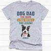 Dog Dad Dog Mom Myth Legend, Personalized Shirt, Gifts for Dog Lovers, Custom Photo