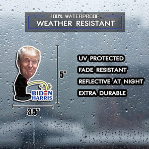 2Pcs Trump Pissing on Biden Sticker,