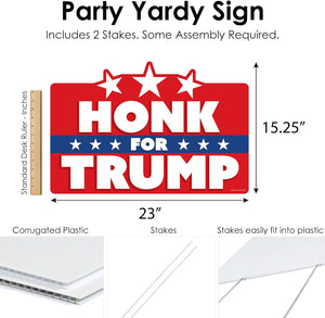 Honk for Trump Sign, Home Decoration For Trump Fans, Election 2024