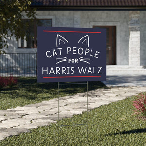 Cat People For Harris Walz Yard Signs, Kamala Harris Sign, Vote Kamala, Election 2024