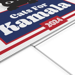 Cat For Kamala 2024 Yard Signs, Gift Kamala Harris Supporters, Kamala Harris Sign, Election 2024