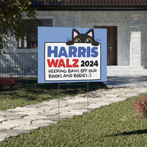 Harris Walz Cat Yard Sign, Kamala Harris Sign, Vote Kamala, Election 2024