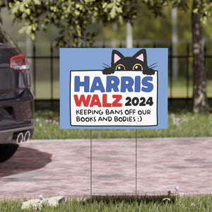 Harris Walz Cat Yard Sign, Kamala Harris Sign, Vote Kamala, Election 2024