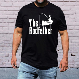 The Rodfather Shirt, Fishing Dad Dark T-Shirt, Funny Fisherman Tee, Fathers Day Gift