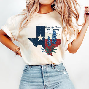 Pray for TEXAS T-shirt, Texas Flood Relief Unisex T-Shirt, Support Texas Community, Patriotic Shirt, Texas Strong Shirt