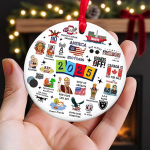 2025 Events Ornament, 2025 Year in Review, 2025 Christmas Ornament, Notable Events of 2025, 2025 Yearly Keepsake