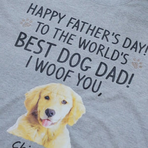 Happy Father's Day Dog Dad, Personalized Shirt, Gift For Dog Lovers, Custom Photo