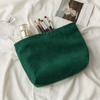 Custom Chenille Travel Makeup Bag, Personalized Corduroy Name Toiletry Bag, Gift For Her