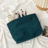 Custom Chenille Travel Makeup Bag, Personalized Corduroy Name Toiletry Bag, Gift For Her
