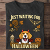 Just Waitting For Halloween Shirt, Summerween Shirt, Gift For Dog Mom, Gift For Dog Dad, Custom Shirt For Dog Lovers, Personalized Gifts
