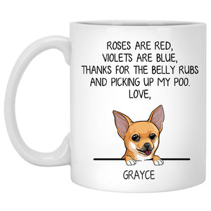 Roses are Red, Funny Chihuahua Personalized Coffee Mug, Custom Gifts for Dog Lovers