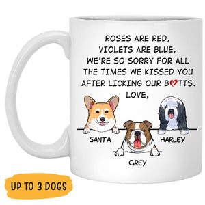 Roses Are Red, Violets Are Blue, Personalized Coffee Mug, Custom Gift for Dog Lovers