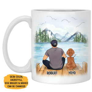 A Piece Of My Heart Memorial Mugs, Customized Mug, Personalized Gift for Dog Lovers