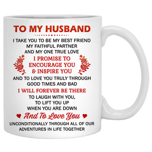 To my husband Promise Encourage Inspire, Fall mugs, Anniversary gifts, Personalized gifts for him