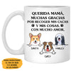 Thanks For Picking Up My Poop Spanish Espanol, Funny Personalized Coffee Mug, Custom Gift for Dog Lovers