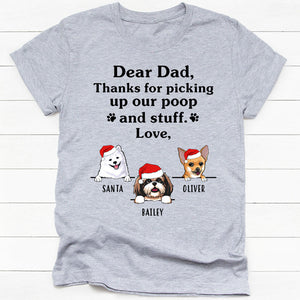 Thanks For Picking Up Stuff Christmas, Personalized Shirt, Custom Gifts For Dog Lovers