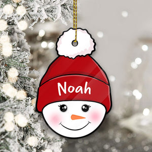 Snowman Baby, Personalized Christmas Shaped Ornament, Christmas Gifts For Baby