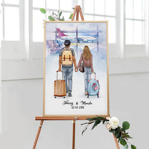 Anniversary Gift, Personalized Couple Gift, Travel Personalized Poster, Wedding Gift