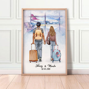 Anniversary Gift, Personalized Couple Gift, Travel Personalized Poster, Wedding Gift