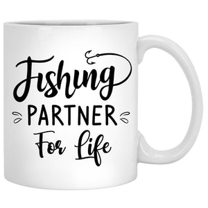 Fishing Partner for Life, Customized mug, Anniversary gifts, Personalized gifts