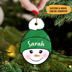 Snowman Baby, Personalized Christmas Shaped Ornament, Christmas Gifts For Baby
