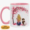 Just A Girl Who Loves Her Dogs, Personalized Accent Mug, Custom Gift For Dog Lovers