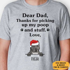 Thanks For Picking Up Stuff Christmas, Personalized Shirt, Custom Gifts For Dog Lovers