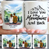 To my husband Love you to the Mountain and back, Mountain cliff, Customized mug, Anniversary gift, Personalized love gift for him