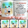 To my husband Missing piece I love you Palm Beach, Customized mug, Anniversary gifts, Personalized love gift for him