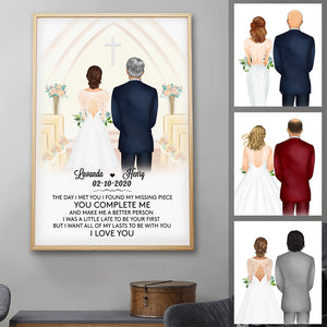 You Complete Me Church, Personalized Couple Wedding Poster, Anniversary Gifts, Custom Gifts