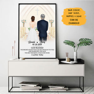 Anniversary Gift, God Blessed The Broken, Church Personalized Poster, Wedding Gift