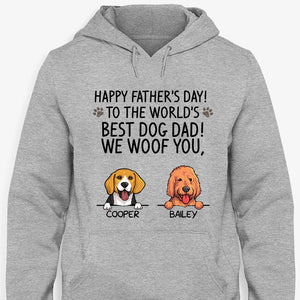 To The World Best Dog Dad, Custom T Shirt, Father's Day gift, Personalized Gifts for Dog Lovers