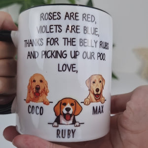 Roses are Red Violets Are Blue, Personalized Mug, Custom Gift for Dog Lovers